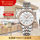 天王（TIAN WANG）【同城隔日達】力諾手表男生日禮物紀念日手表女商務(wù)全自動(dòng)機械表 玫瑰金 鋼帶 女表-51202