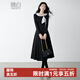 晚白2026年春款時(shí)尚波點(diǎn)法式拼接裙子修身顯瘦彈力舒適通勤連衣裙 黑色 XL