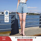 香影（xiangying）牛仔短褲女高腰2025春夏季新款復古顯瘦藍色a字闊腿寬松熱褲 牛仔藍 S