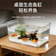 寵街坊魚(yú)缸桌面小型金魚(yú)缸PET魚(yú)缸一體缸透明生態(tài)烏龜缸客廳家用送禮