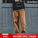 馬登工裝美式復古垂感燈芯絨長(cháng)褲子男秋冬新款直筒修身顯瘦男士休閑褲 琥珀色 【男褲冬季厚款/男士褲子/美式工裝褲/長(cháng)褲】 2XL