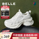 百麗（Belle）厚底時(shí)尚老爹鞋女商場(chǎng)同透氣網(wǎng)面單鞋B4G1DCM4 白色 39 (245mm)
