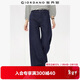 佐丹奴原色牛仔褲女重磅微彈高腰女褲慵懶牛仔闊腿褲05415686