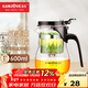 金灶（KAMJOVE）彈壓式玻璃茶道杯 茶水分離飄逸杯 翻蓋過(guò)濾泡茶壺茶藝花茶壺茶具 【專(zhuān)利彈壓濾茶】K-203茶壺 600ml