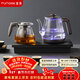 FUNORK全自動(dòng)上水電熱水壺 茶臺燒水壺家用辦公一體機茶桌茶幾嵌入式茶具電茶爐套裝 RY-10鈦灰色保溫1L