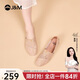 快樂(lè )瑪麗（J&M）單鞋女士夏季網(wǎng)紗透氣平底漁夫布鞋通勤一腳蹬女鞋 杏色 38 