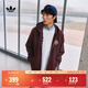 adidas 2025針織運動(dòng)連帽夾克外套男女秋季阿迪達斯三葉草 極光寶石紅   M