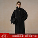 范思藍恩立領(lǐng)駱駝絨雙面羊毛呢大衣女冬季韓版中長(cháng)款毛呢外套4440 高級灰 XS