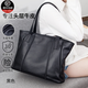 真皮托特包高級感大包2026新款包包大容量頭層牛皮單肩女包手提包 黑色 【頭層牛皮】+專(zhuān)柜禮盒