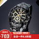 卡西歐（CASIO） 卡西歐(CASIO)男士手表 三眼防水運動(dòng)賽車(chē)表  鋼帶男表 黑盤(pán)鋼帶EFR-539BK-1AV