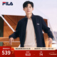 FILA斐樂(lè )官方男子針織休閑拉鏈外套上衣秋冬立領(lǐng)商務(wù)男裝通勤夾克衫 傳奇藍-NV L 175/96A