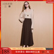 三彩2025冬季新款簡(jiǎn)約優(yōu)雅松緊腰半身裙氣質(zhì)通勤A(yíng)字裙長(cháng)裙M 咖啡色 M 160/68A