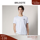 Brloote/巴魯特男士短袖T恤棉舒適時(shí)尚休閑個(gè)性印花圓領(lǐng)休閑T恤衫男夏季 白色9 180/100A