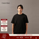 Calvin KleinJeans25夏季男士休閑通勤ck字母標語(yǔ)純棉圓領(lǐng)內搭短袖T恤上衣 BEH-太空黑 均碼 XL