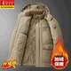 啄木鳥(niǎo)東北特厚棉襖男防寒棉衣勞保棉服戶(hù)外工作外套軍大衣冬季加絨加厚 卡其 XL 建議體重115-130斤