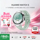 華為（HUAWEI）【咨詢(xún)享優(yōu)惠】華為WATCH 5手表運動(dòng)鴻蒙AI智能eSIM獨立通話(huà)血壓血糖風(fēng)險評估智感窗男女智能Pro 42MM極光綠丨氟橡膠表帶【送限定心形禮盒】