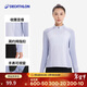 迪卡儂半拉鏈速干衣女秋季長(cháng)袖運動(dòng)上衣T恤跑步服健身服-5649946