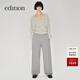 edition【E+輕生活系列】2025秋季新款純棉彎刀衛褲休閑運動(dòng)風(fēng) 中花灰色 S