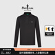 比音勒芬【抗UV防曬】春秋季男士時(shí)尚休閑戶(hù)外干爽透氣翻領(lǐng)長(cháng)袖polo衫男 07黑 XL 110