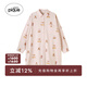 gelatopique25秋冬新品女睡裙晚安小熊滿(mǎn)印襯衫連衣裙PWFO254369 淺粉色 均碼 F