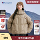 Champion冠軍連帽羽絨服女2024冬季新款刺繡大C面包服保暖外套潮 淺咖啡色 L