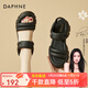 達芙妮（DAPHNE）運動(dòng)涼鞋女夏季露趾厚底百搭增高沙灘鞋學(xué)生透氣2025新款女鞋 黑色 37標準碼