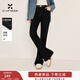 香影【加絨】微喇牛仔褲女2025冬季新款高腰修身彈力休閑磨毛褲子 黑色 M 160/64A/95-110斤