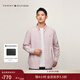Tommy Hilfiger秋冬男女純棉重磅牛津紡商務(wù)休閑海邊條紋情侶長(cháng)袖襯衫外套 紅白條紋0EV L （推薦：150-165斤）