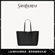 YSL圣羅蘭 女士SHOPPING SAINT LAURENT橫款皮革手袋托特包 黑色 U