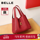 百麗禮物馬年系列包女2026春新商場(chǎng)同款真皮菜籃子婚包手提包BL878AX6 紅色 F