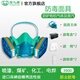 保為康防毒面具3900雙罐防毒口罩有害氣體苯甲醛噴漆防護面罩 3900防毒面具1套（1面具2濾毒盒2濾棉2卡扣）