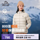 伯希和（Pelliot）【經(jīng)典2.0】800蓬鵝絨羽絨服男女冬季保暖棉衣短款防風(fēng)連帽外套 【女款】米白色 | 95%絨子含量 M