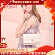 夢(mèng)特嬌（MONTAGUT）包包女包新款簡(jiǎn)約單肩斜挎包小方包小香風(fēng)菱格鏈條包女母親節禮物 白色小號R7512024013