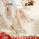 ZHR高跟鞋女2026新款水晶細跟婚鞋女不累腳純欲仙女風(fēng)單鞋IE62銀色37