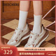 斯凱奇（Skechers）新年禮物女鞋冬休閑鞋復古德訓鞋百搭運動(dòng)鞋軟底阿甘鞋板鞋155450