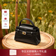 CHARLES&KEITH鱷魚(yú)紋凱莉包手提斜挎婚包包女包生日禮物新年禮物CK2-50270880-1 Black黑色 S