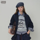 Teenie Weenie小熊女裝外套2026年春季新款寬松舒適時(shí)髦兩面穿翻領(lǐng)潮流夾克上衣 藏青色 M
