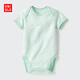 優(yōu)衣庫嬰幼兒寶寶包臀衣短袖1件裝嬰兒衣服連體衣包屁衣481827 50 淺綠色 80cm