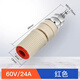 匯君 M5*48黃銅接線(xiàn)柱5mm螺桿24A大電流4mm香蕉插座插頭端子接地柱 紅色 1個(gè)