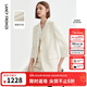 朗姿【三醋酸Basic衣櫥】白色休閑職業(yè)西裝外套夏新款小西服 白色 M