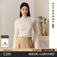歌力思（ELLASSAY）2025秋季新款綿羊毛鑲鉆半高領(lǐng)簡(jiǎn)約套頭針織衫女EWU363M01800 純凈白 XS