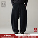 藍岐新年多口袋戶(hù)外運動(dòng)休閑闊腿彎刀褲無(wú)氟防潑水幾何分割工裝長(cháng)褲男 雅魯藍 M
