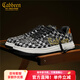 卡賓男鞋冬季新款創(chuàng  )新設計板鞋百搭厚底增高休閑運動(dòng)鞋輕奢小眾潮鞋男 黑白 41 【標準皮鞋尺碼】