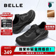 百麗厚底健步鞋男25秋旋鈕扣防潑濺耐磨休閑運動(dòng)鞋 煙晶黑（絨里） 41