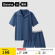 蕉內棉棉301H睡衣男士春夏翻領(lǐng)純棉短袖短褲家居服套裝情侶款居家服
