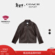 蔻馳（COACH）【新年禮物】奧萊男士皮革夾克外套寬松舒適黑色 紅咖啡色 L