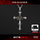 IDEAGEMER925銀荷魯斯之眼十字架項鏈男士個(gè)性復古小眾設計感痞帥男生吊墜 十字架吊墜+鋼鏈【60CM】