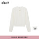 DZZIT地素針織套頭衫白色詮釋少女玫瑰復古浪漫主義摩登潮流 白色 S