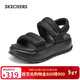 斯凱奇（Skechers）涼鞋女士秋季厚底百搭運動(dòng)涼拖鞋女鞋外穿軟底可頌鞋120043