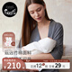 nest designs女士哺乳上衣新品產(chǎn)婦家居服T恤月子服產(chǎn)后開(kāi)襟哺乳裝 炭筆灰 M（建議160-170cm，70kg以?xún)龋? title=